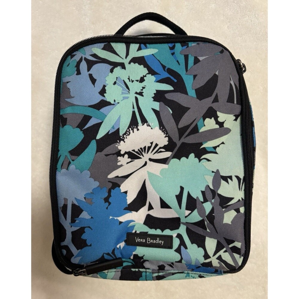 Vera Bradley Lunch Bag Blue Gray 10” X 7.5” X 4.5” ID Pocket Insulated Handle